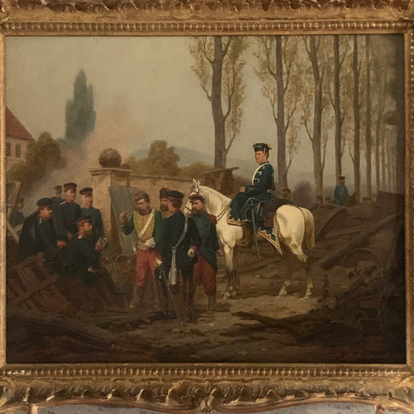 Ölgemälde Deutsch Französischer Krieg 1870/71 von H. Reinecke
