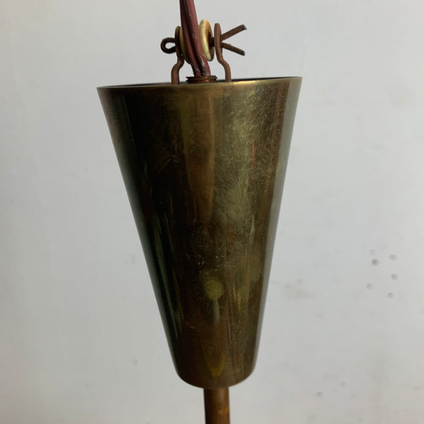 Art Deco Deckenlampe Kristallglas Messing