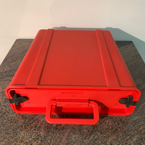 Vintage Rote Schreibmaschine Valentine von Ettore Sottsass für Olivetti Synthesis