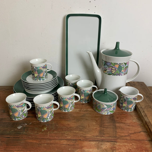 Vintage Kaffeeservice Korso von Cuno Fischer für Rosenthal für 6 Personen
