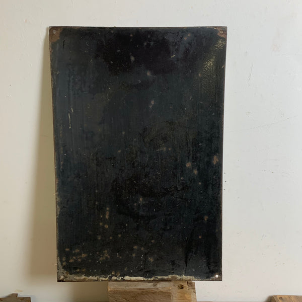 Vintage Emaille Schild Heißmangel
