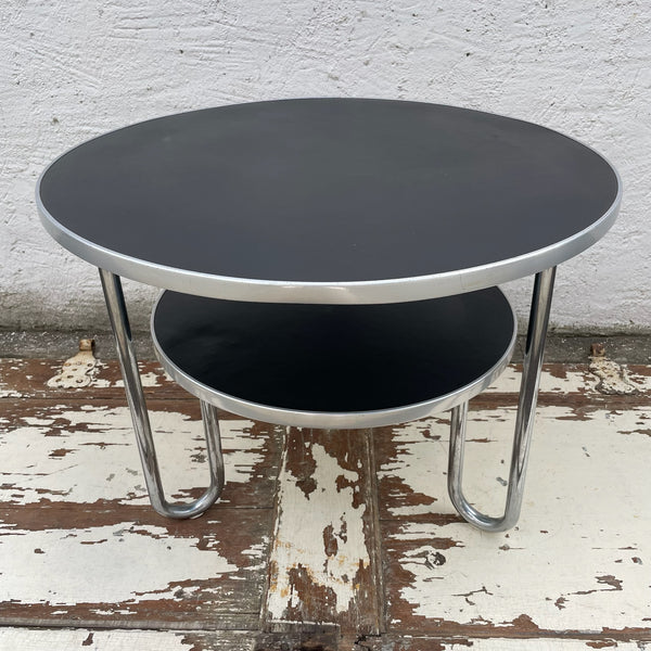 Vintage Bauhaus Tisch aus Stahlrohr von Mauser Werke