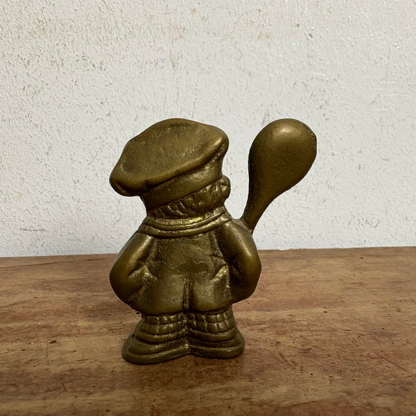 Vintage Messing Werbefigur Koch von Apetito
