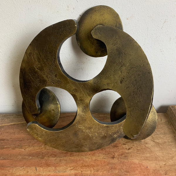 Vintage brutalistischer Design Kerzenständer aus Bronze