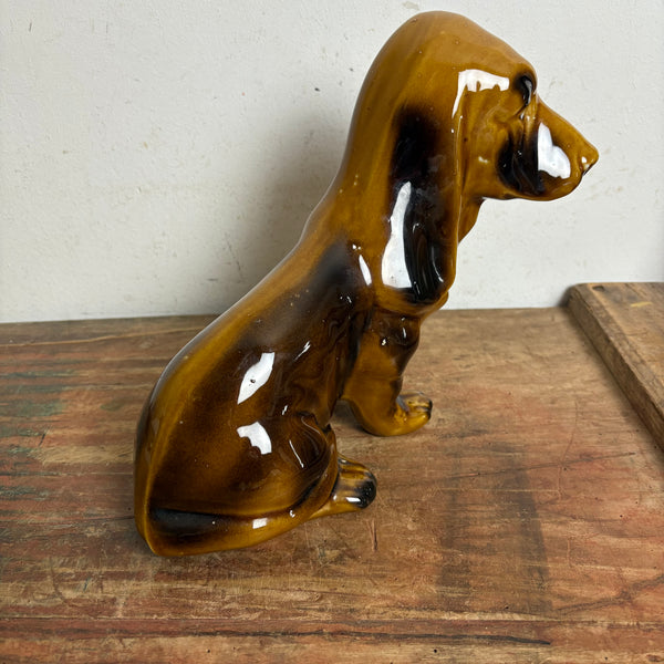 Vintage Keramikfigur Basset Hound 4210
