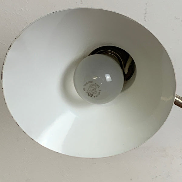 Mid Century Hexenhutlampe mit Schwanenhals von Hala