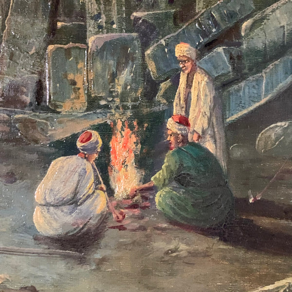 Ölgemälde Beduinenlager von Richard Tillmans