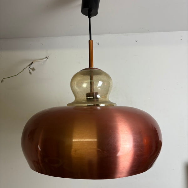 Vintage Design Space Age Kupfer Deckenlampe