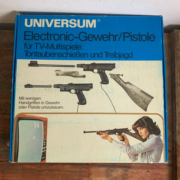 Vintage Electronic-Gewehr Pistole von Universum für TV Multi Spiele Neu OVP