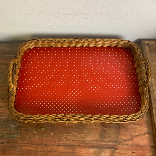 Vintage Mid Century Korb Tablett