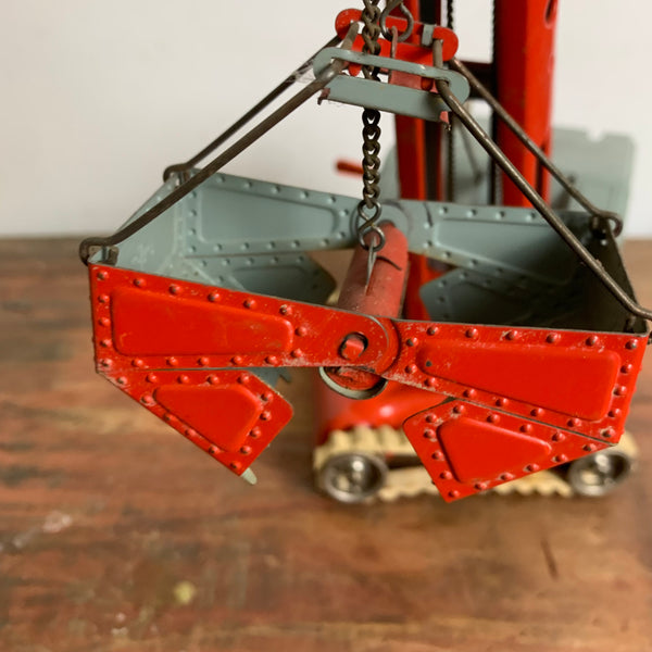 Vintage Weißblech Bagger von MFZ US Zone