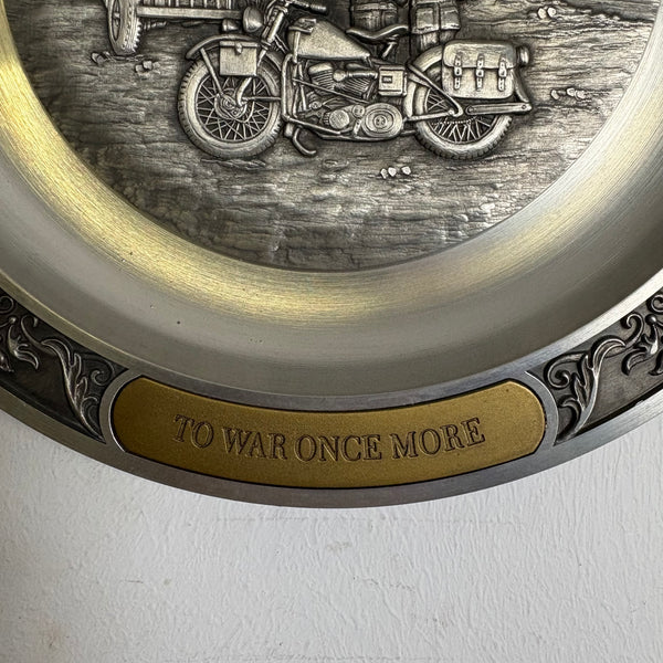 Vintage Sammel Zinn Teller Harley Davidson