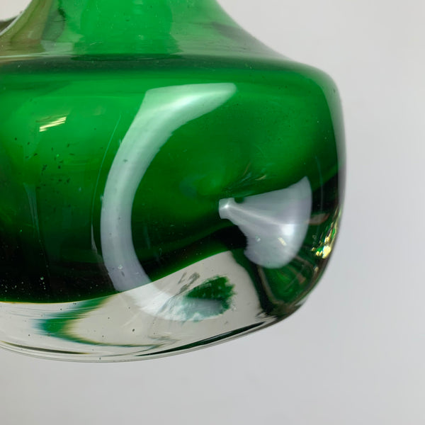Vintage Glas Vase / Krug in grün