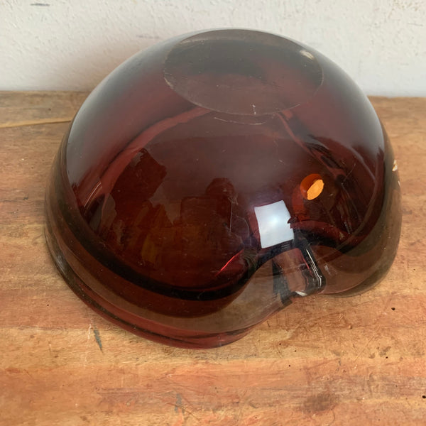 Vintage Murano Aschenbecher in weinrot