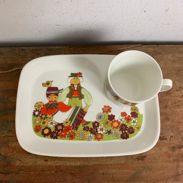 Vintage Design Snack Set Folklore von Turi Gramstad Oliver für Figgjo Flint
