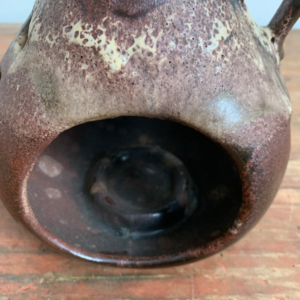 Vintage Fat Lava Keramik Kerzenständer Windlicht
