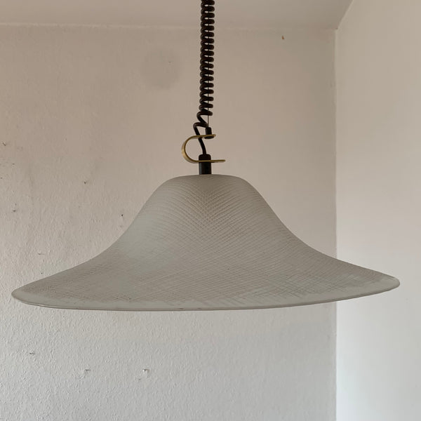 Vintage Glas Design Deckenlampe von Peill und Putzler