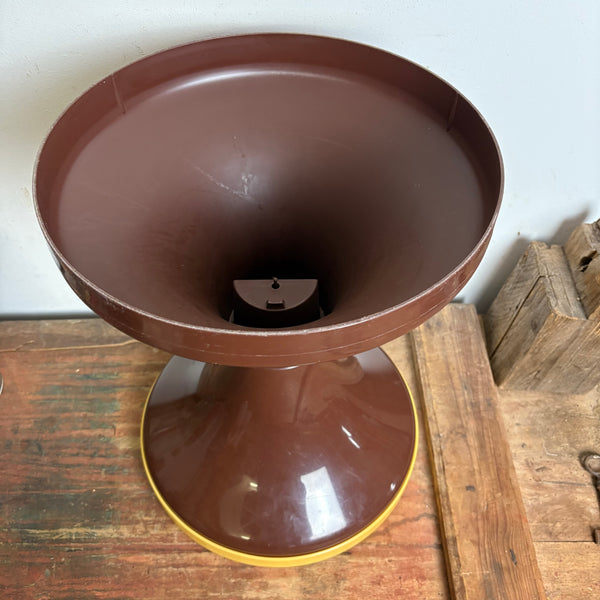 Vintage Hocker wie Tam Tam braun gelb