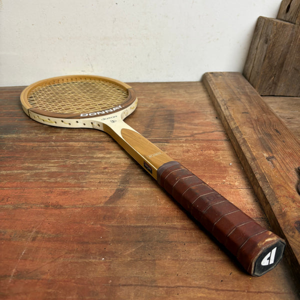 Vintage Holz Tennisschläger Diamant und Hülle Björn Borg von Donnay