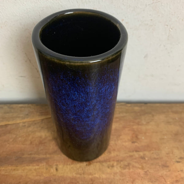 Vintage Japanische Tokomane Studiokeramik Vase Kobaltblau