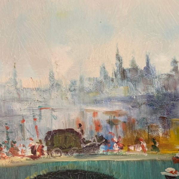 Ölgemälde Auf der Promenade von Madjid Rahnavardkar
