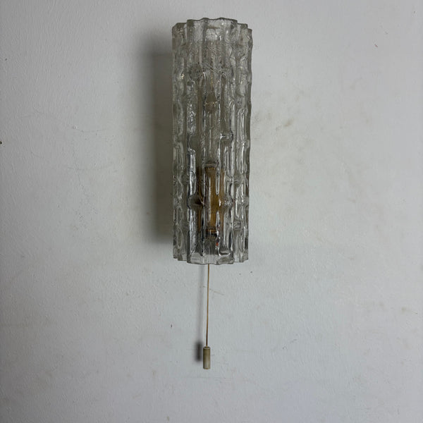 2 Vintage Design Ice Glas Wandlampen von Carl Fagerlund für Lyfa Orrefors