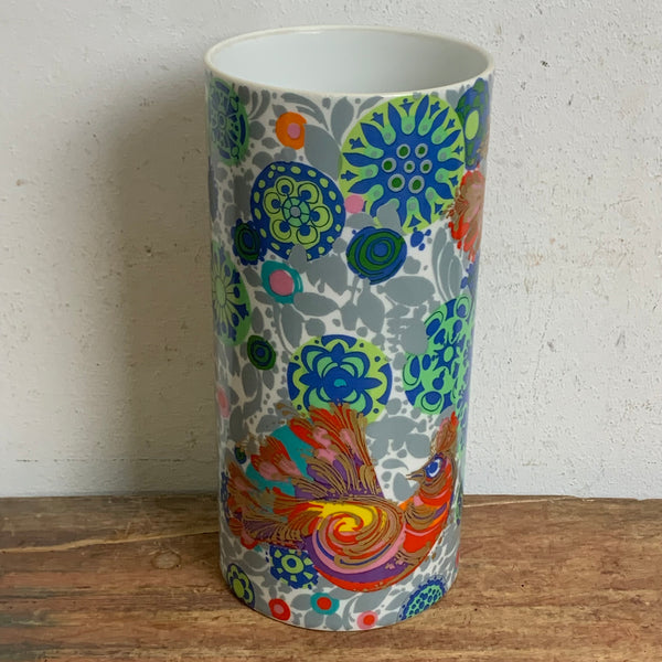 Vintage Porzellan Vase Feuervogel von Björn Wiinblad für Rosenthal