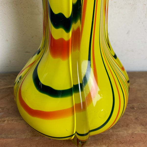 Vintage Pop Art Glas Vase aus Murano