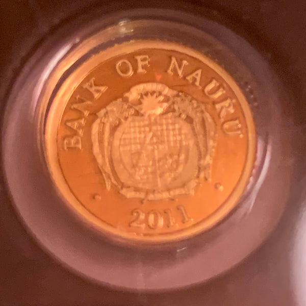 5 Gold Dollar Münze Napoleon I. und Staatswappen Nauru