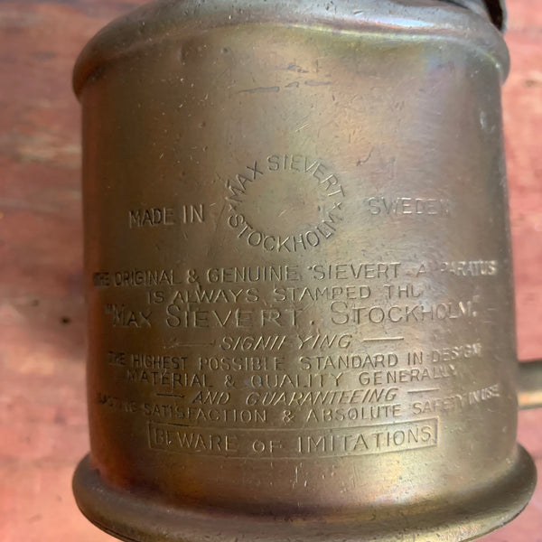 Antike schwedische Lötlampe von Max Sievert