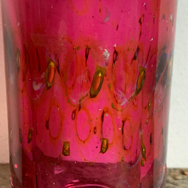 Vintage Pfauenaugen Glas Vase von Erwin Eisch