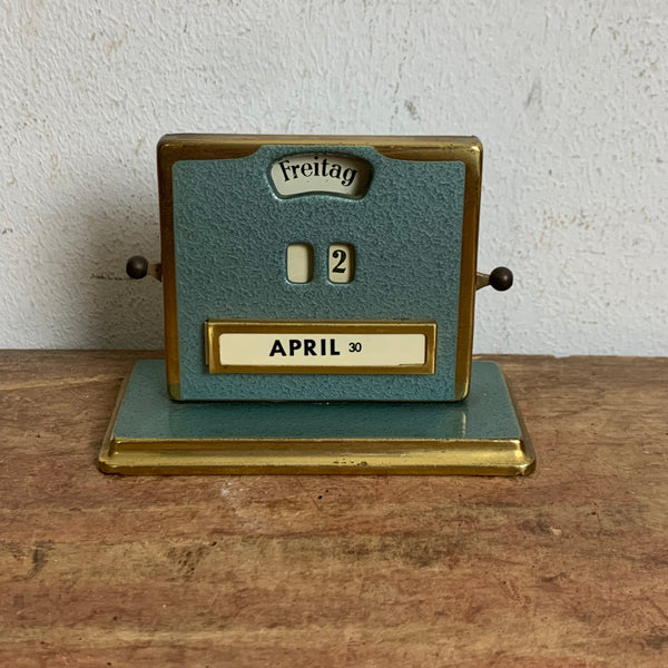 Verchromter Art Deco Ewiger Kalender von Jakob Maul
