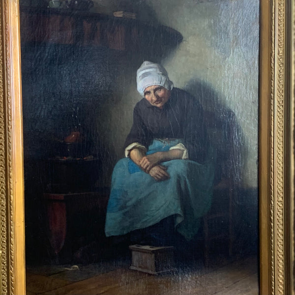 Ölgemälde Moederzorg von Hendrik Albert van Trigt
