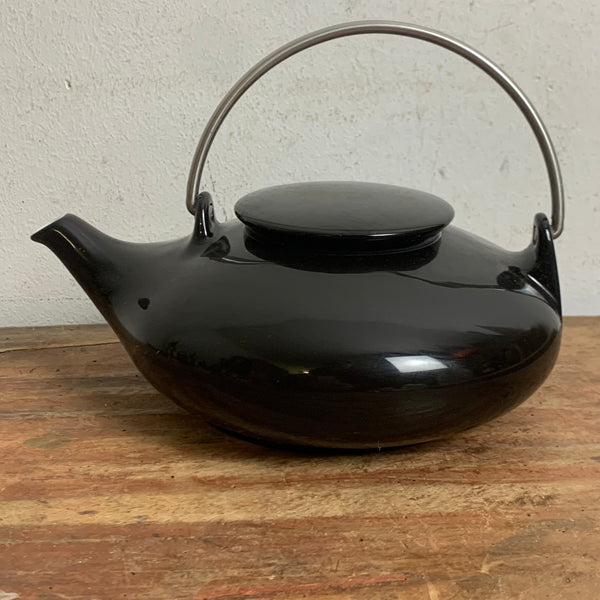 Vintage Teekanne Rio von Ulrike Bögel für Arzberg in schwarz