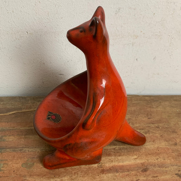 Vintage Keramik Känguru Schale von Pan