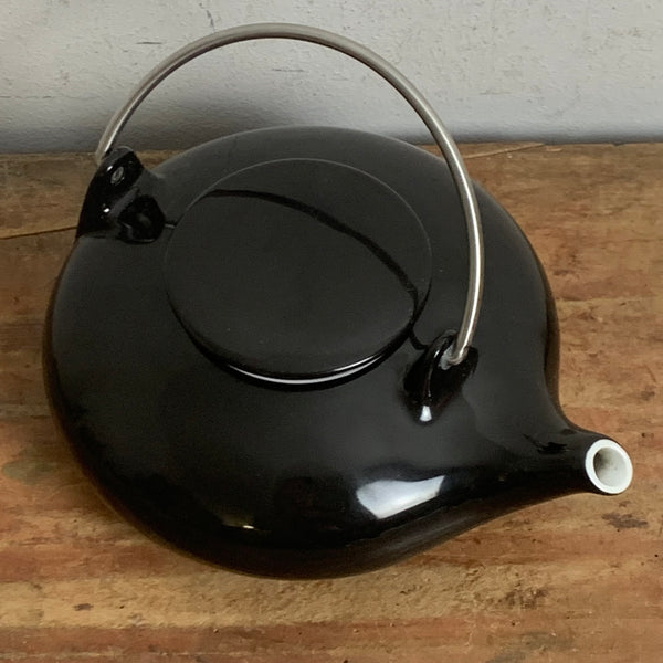 Vintage Teekanne Rio von Ulrike Bögel für Arzberg in schwarz