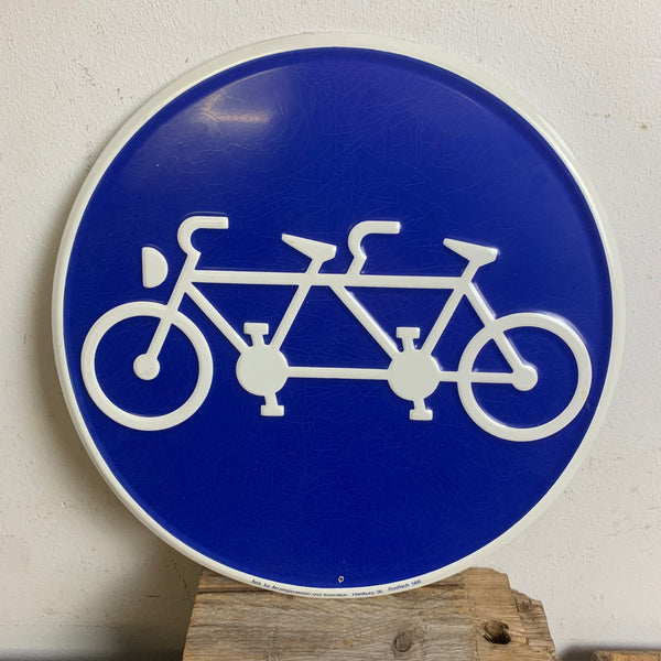 Vintage Blechschild Tandem