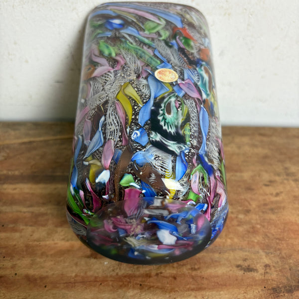Vintage Design Kunst Vase Tutti Frutti Muranoglas von Dino Martens für Avem