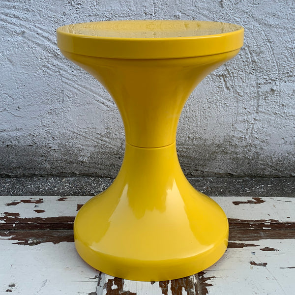 Vintage Pop Art Hocker wie Tam Tam gelb