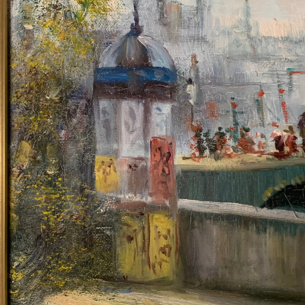 Ölgemälde Auf der Promenade von Madjid Rahnavardkar