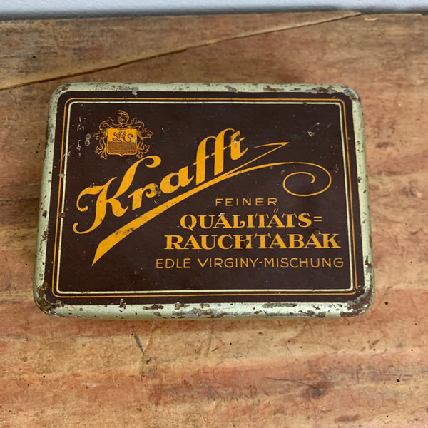Vintage Rauch Tabak Blechdose von Krafft