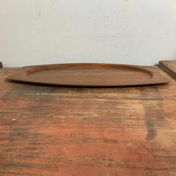 Vintage Mid Century Teakholz Tablett von Silva Denmark