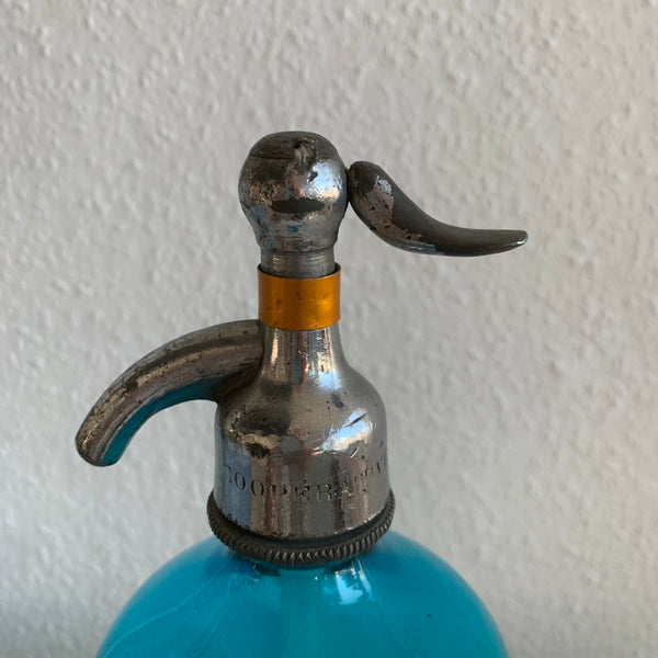 Vintage Sodaflasche blaues Glas