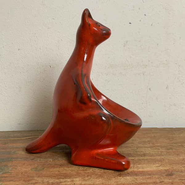 Vintage Keramik Känguru Schale von Pan