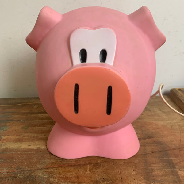 Vintage stylische Rosa Schweinchen Lampe