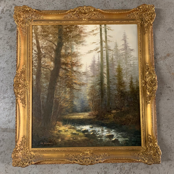 Ölgemälde Wald im Nebel von Heinz Böckmann