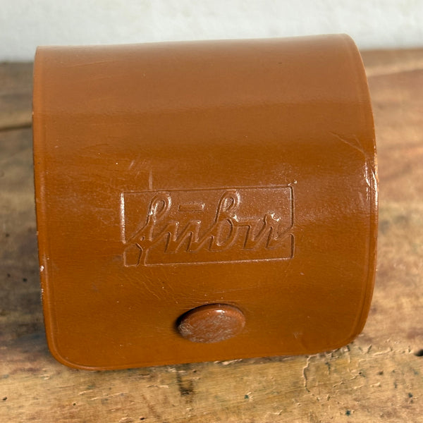 Vintage Trinkbecher Set im Lederetui