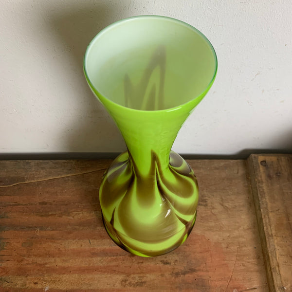 Vintage Opaline Florence Vase Vetreria Barieri