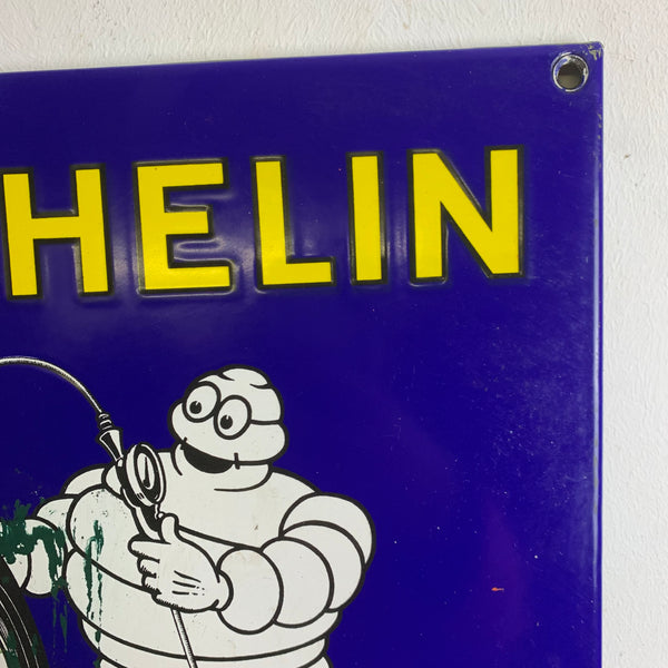 Emaille Schild Michelin Reifendruck Tabelle PKW