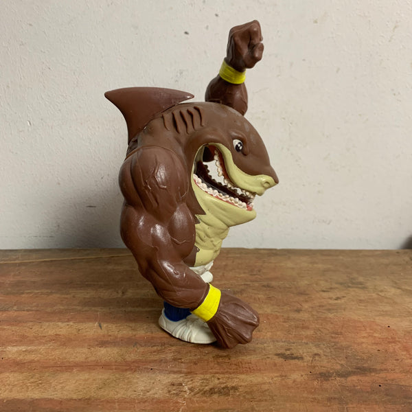 1994 Vintage Street Sharks 6 Zoll Big Slammu gelbe Bänder Fin & Faust Action